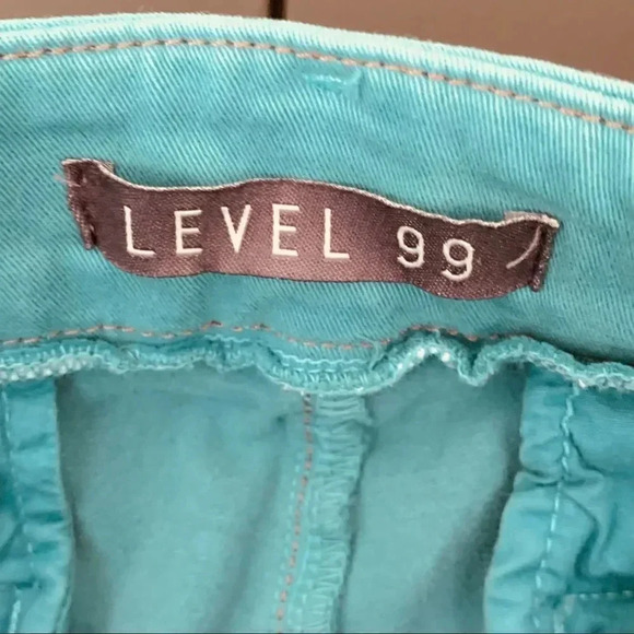 Level 99 Slim Straight Crop Chino Pants Women’s Size 29 Turquoise Anthropologie - Picture 9 of 13